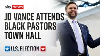 JD Vance participates in Black Pastors town hall in Harrisburg, Pennsylvania