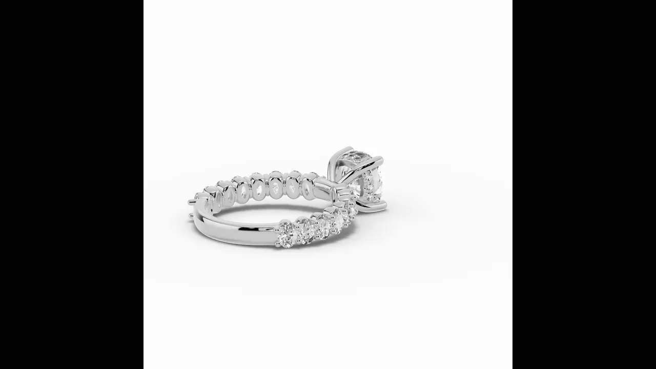 Cushion Aurielle Crown Engagement Ring
