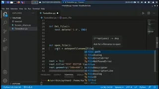 CREATING A TEXT EDITOR USING TKINTER IN PYTHON BY THE VAST