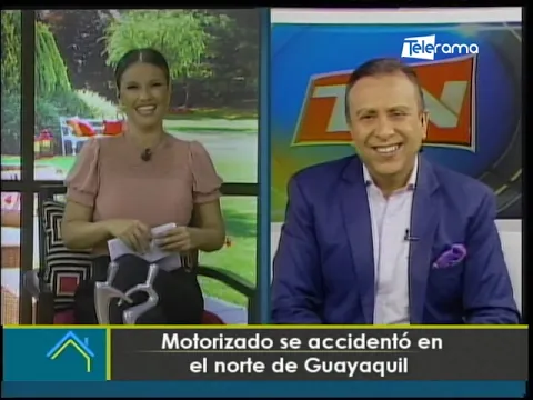 Motorizado se accidentó en el norte de Guayaquil