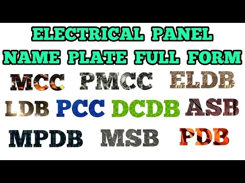 Download MP3 Full form of Electrical Terms | electric switchboard | MCC | LDB | ELDB | ELECTRICAL TECHNICIAN