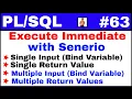 Tutorial Execute Immediate with single and multiple bind variables and return values