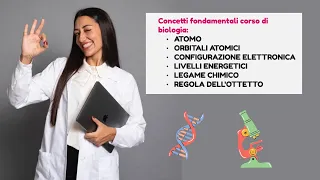 Atomo, orbitali atomici, configurazione elettronica, livellli energetici, legame  - biologia lez 2