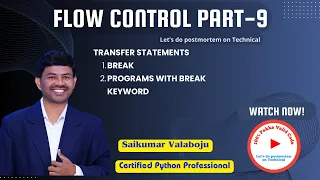 29 Master Python Flow Control Part-9 Transfer Statements Explained
