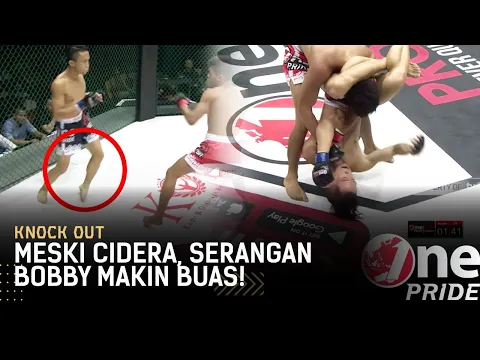 Ngilu! ? Meski Kaki  Cidera, Bobby Yauri Terus Habisi Lawan || Best Knock Out One Pride MMA