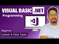 VB NET - Data Types VB net Basics from Scratch VB NET Tutorial for Beginners
