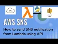 AWS SNS How to send SNS notification from Lambda using Python AWS Lambda