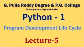 Python-1 Program Development Life Cycle Lecture-5