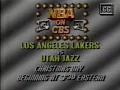 LA Lakers Vs Utah Jazz 1988 Promo - CBS