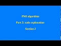 PSO algorithm in matlab code explanation - section 3