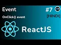 React js Tutorial ReactJS Event OnClick for Beginners HINDI - Part