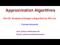 Part 26 Analysis of Karger s algorithm for min-cut