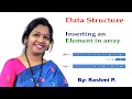 Inserting an element in array Lecture 05 Data structure Algorithm for Inserting an element