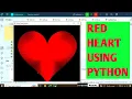 Red Heart Shape Pattern Using Python Turtle Graphics How To Use Turtle Graphics Design