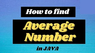 How to find Average Number in JAVA using return statement in HINDI Java Programming Tutorials