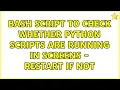 Bash script to check whether python scripts are running in screens - restart if not