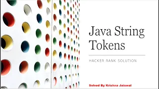 java String Tokens HackerRank Solution