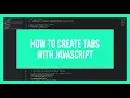 How to create tabs with JavaScript