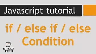 JavaScript Tutorial 18 - JavaScript IF ELSE IF ELSE Condition
