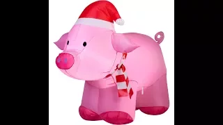 3ft Christmas Inflatable Pig 2016  3ft Christmas Inflatable Pig 2016