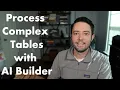 Process Complex Tables with AI Builder and Form Processing