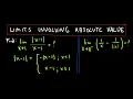 Limits Involving Absolute Value