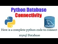 How to connect mysql database in python using connector module pip install mysql-connector