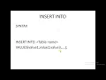 SQL Create Insert Select command Bengali