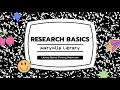 Research Basics 2 Finding Resources
