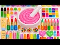 Satisfying Slime ASMR DIY How To Make Blink Crunchy Slime Mixing Makeup Squishy Glitters Lipsticks