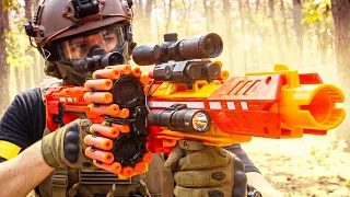 NERF WAR: BODYCAM vs T-REX MECH ARMY!