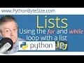 Using the for loop and the while loop with a Python list