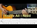 Download Lagu You're All I Need – White Lion - Fingerstyle Guitar Tutorial + TAB \u0026 Lyrics
