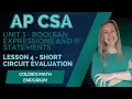 AP CSA - Unit 3 If Statements