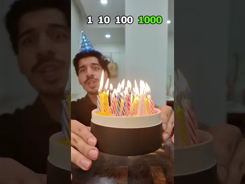 Pastel de Cumpleaños de 1 vs 1000 Velas 🎂