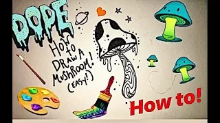 how to draw a mushroom easy