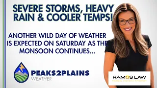 Saturday will bring more heavy rain severe storms and cooler temperatures