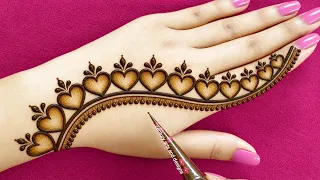 New stylish heart shape mehndi design | Back hand mehndi design | Easy simple mehndi | Mehndi design