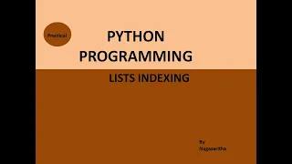 PP - 24 LIST INDEXING IN PYTHON
