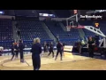 UConn warms up before LSU game at XL Center