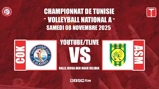 مباشر مباراة الكرة الطائرة أكابر بين الأولمبي القليبي و مستقبل المرسى COK Vs ASM 