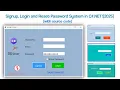 Signup Login and Reset Password System in C NET in 2025 With Source Code