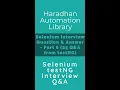Selenium Interview Question Answer - Part 6
