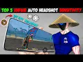 Top 5 All Device Unfair Auto Headshot Sensitivity - New Ac80  Ring Headshot Sensitivity Settings🔥
