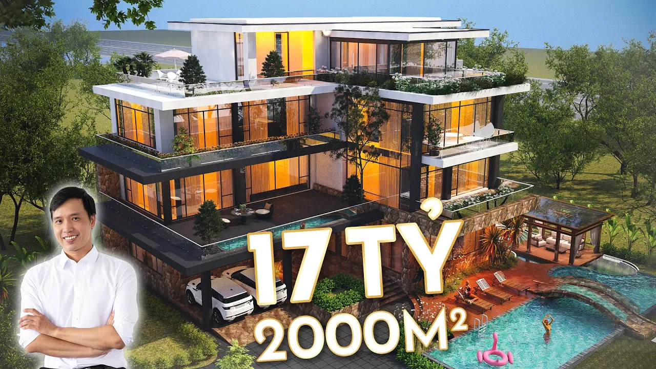 Khám phá villa nghỉ dưỡng 2000m2 view sông Hồng cực đỉnh