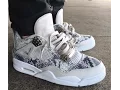 20ft Python Equals 1 Pair Unboxing Air Jordan 4 PRM Pinnacle Snakeskin In-Depth W On foot