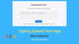 Typing Speed Test App Build a JavaScript Project in 10 Minutes for Beginners