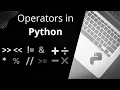 Lesson 6 Operators in Python