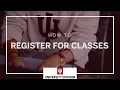 How to Register for Classes - University Division