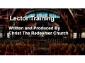 Christ the Redeemer Parish Lector Training - The Day You Lector